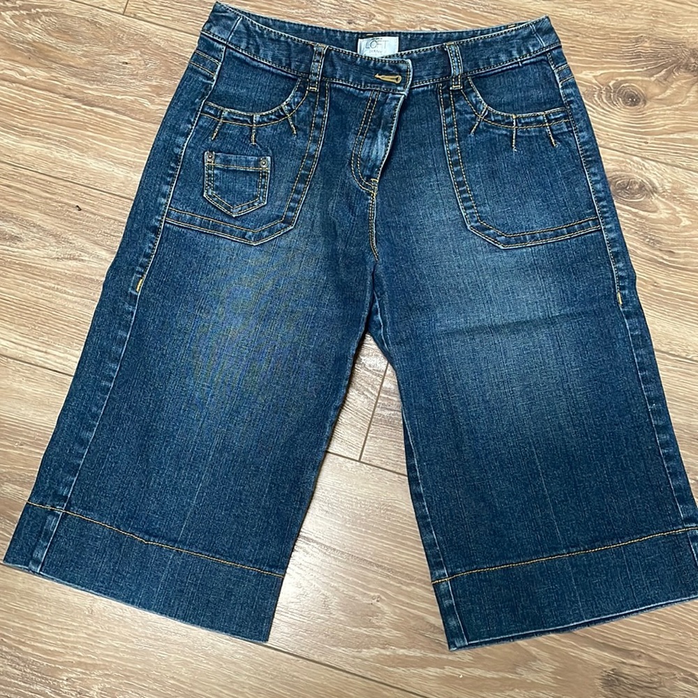 LOFT Dark Blue Cropped Jeans